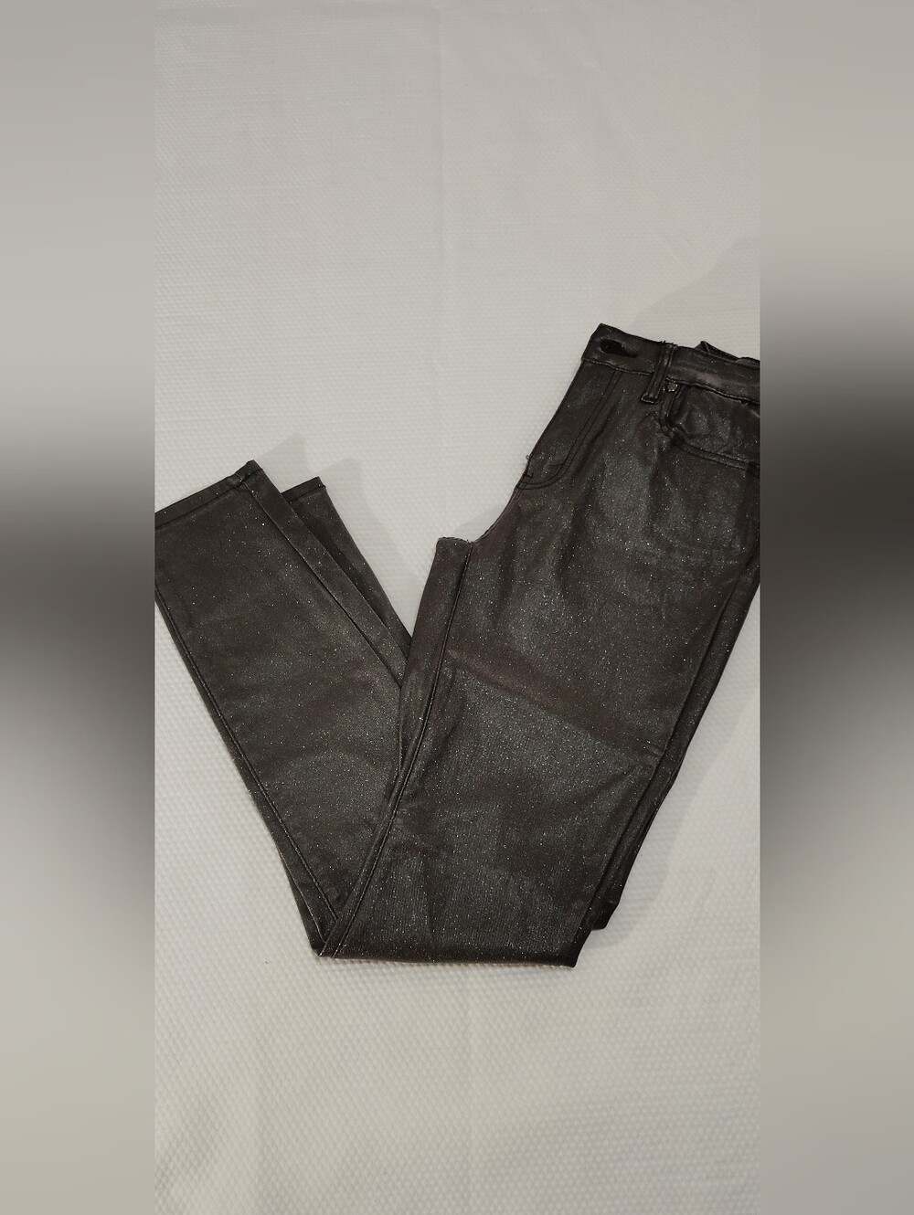 Women's Size 4 Rebecca Minkoff Stretchy Black Sparkle Jeans Skinny Pants.